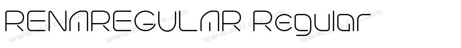 RENAREGULAR Regular字体转换